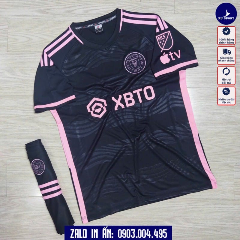 Áo Đá Bóng CLB Inter Miami Màu Đen 2023 Cực Đẹp