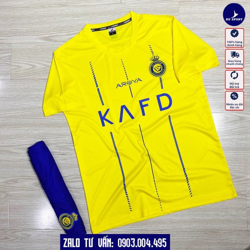 Áo Đá Bóng CLB Al Nassr Cr7 Màu Vàng 2023 - 2024
