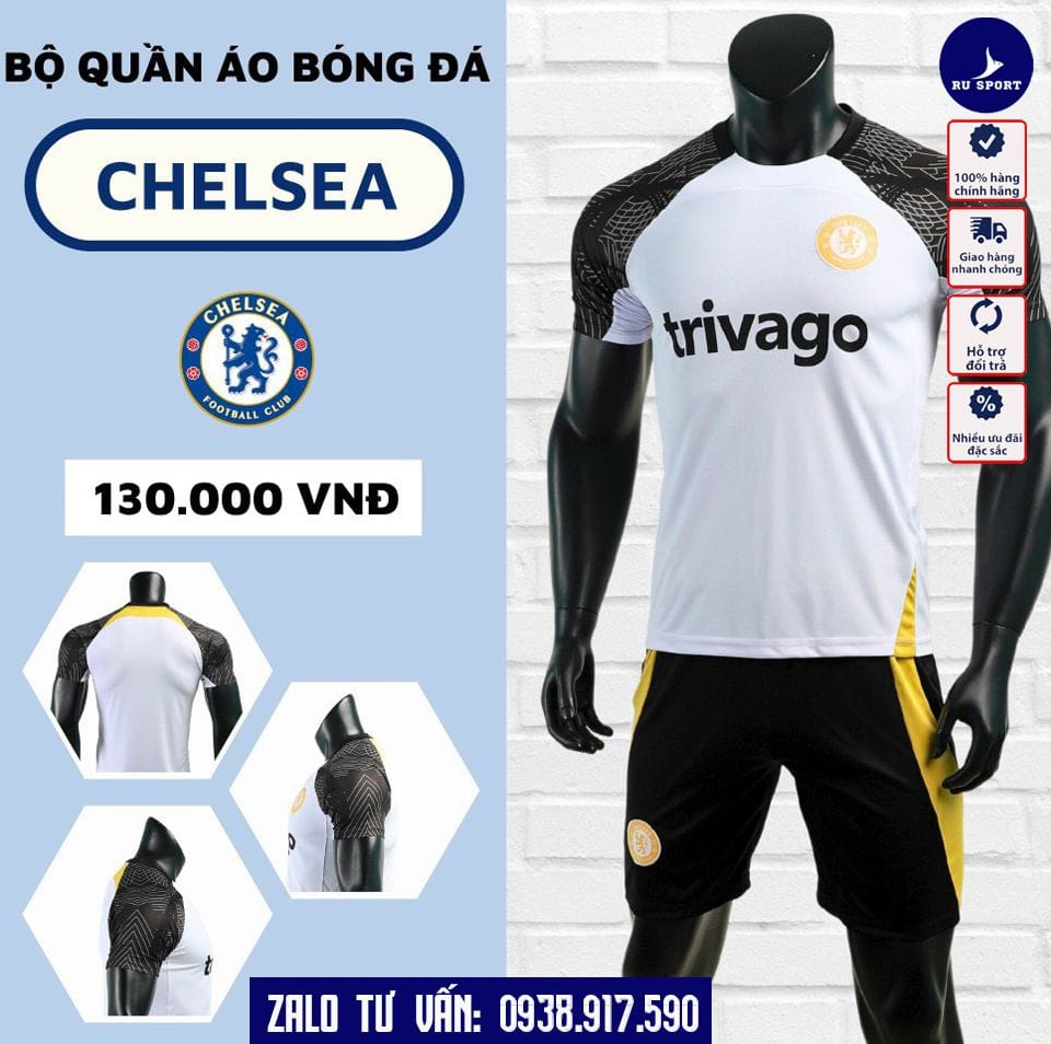 Áo CLB Chelsea Màu Trắng Mùa 2023 Cực Đẹp