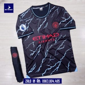 Áo Đá Banh CLB Man City 2023 Màu Đen Ấn Tượng