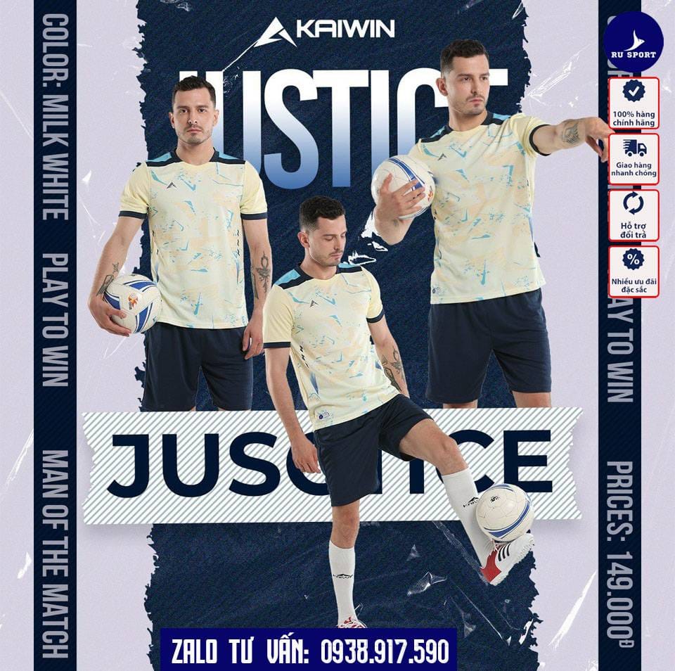 Áo Đấu Không Logo Kaiwin Justice Màu Kem
