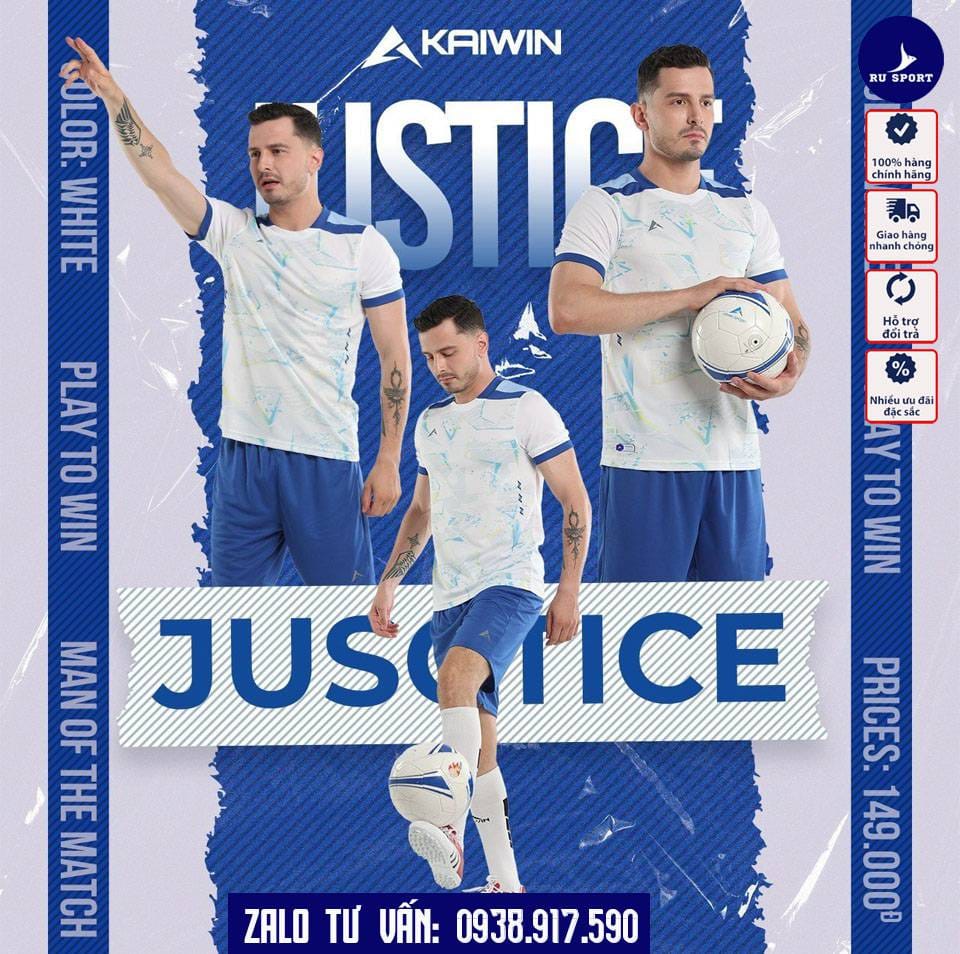 Áo Đấu Không Logo Kaiwin Justice Màu Trắng