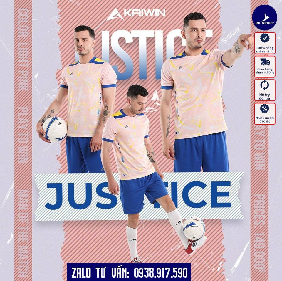 Bộ Áo Đấu Không Logo Kaiwin Justice Màu Hồng