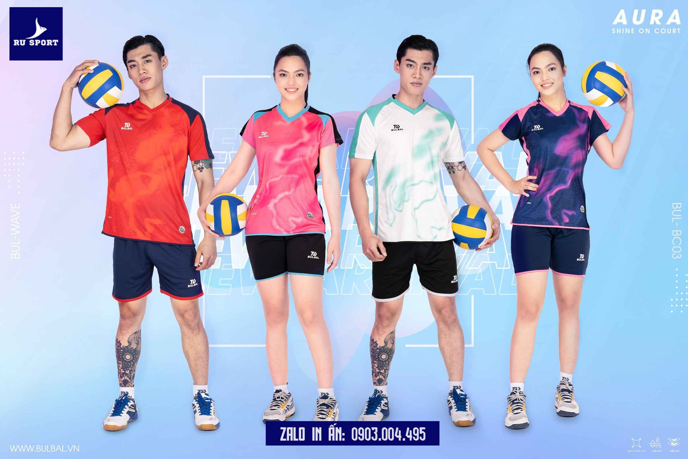 Áo Bóng Chuyền Nam Bulbal Aura Full 4 Màu Độc Đáo