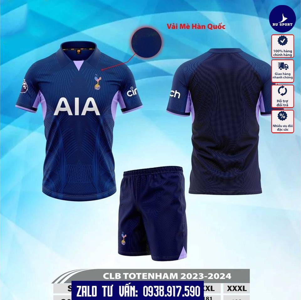 Áo Tottenham Mùa 2023 - 2024 Xanh Đen Độc Đáo