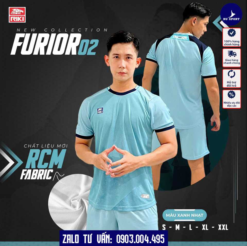 Đồ Đá Banh Không Logo Furio 02 Màu Xanh Biển