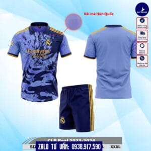 Áo Real Madrid Rồng Tím 2023 - 2024 Cực Ngầu