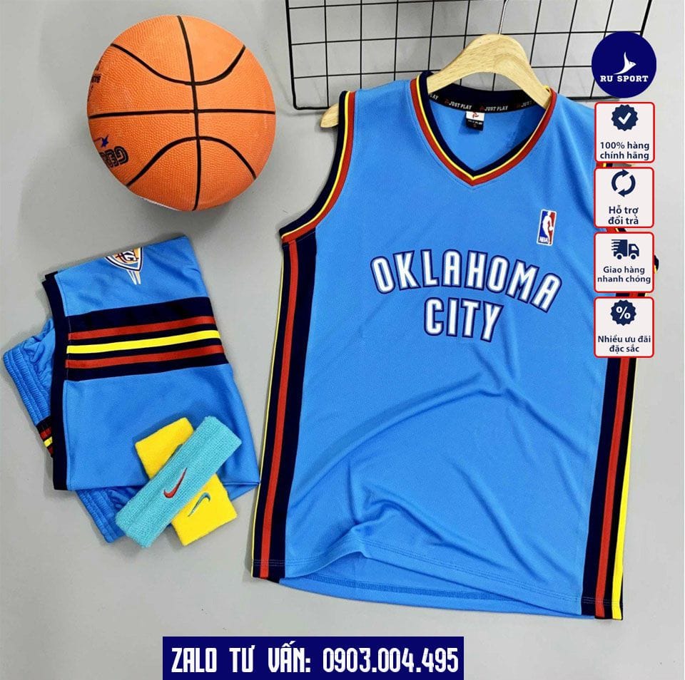Đồ Bóng Rổ CLB Oklahoma Xanh Da