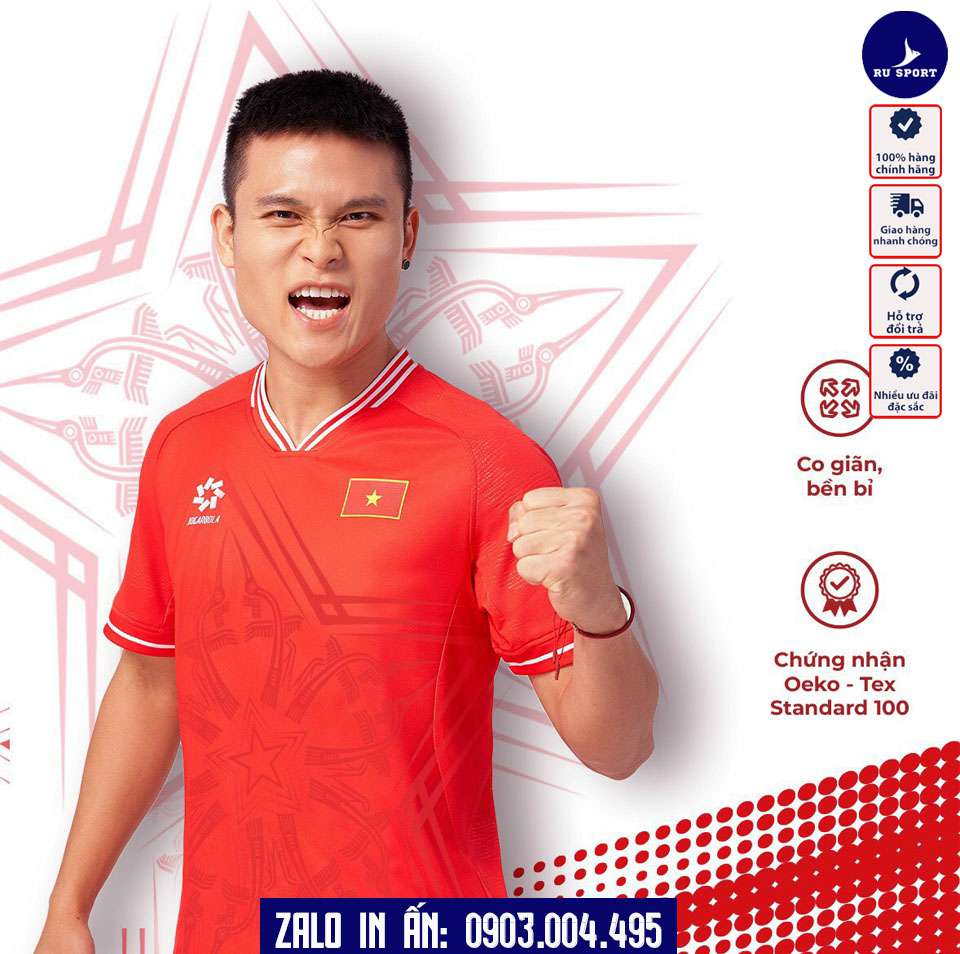 Áo bóng đá tuyển Việt Nam 2024 màu đỏ